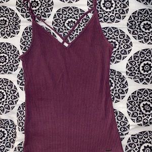 Hollister Purple Criss Cross Tank